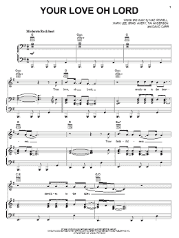 page one of Your Love Oh Lord (Piano, Vocal & Guitar Chords (Right-Hand Melody))
