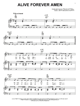 page one of Alive Forever Amen (Piano, Vocal & Guitar Chords (Right-Hand Melody))