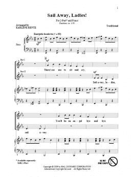 page one of Sail Away, Ladies! (2-Part Choir)