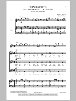page one of Wind Sprite/No Wind (SSA Choir)