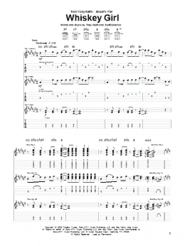 page one of Whiskey Girl (Guitar Tab)