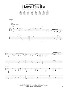 page one of I Love This Bar (Guitar Tab)