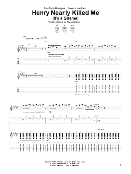 page one of Henry Nearly Killed Me (It's A Shame) (Guitar Tab)