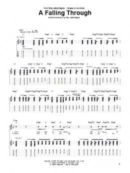 page one of A Falling Through (Guitar Tab)