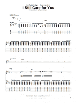 page one of I Still Care For You (Guitar Tab)