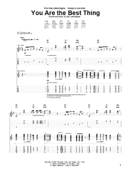 page one of You Are The Best Thing (Guitar Tab)