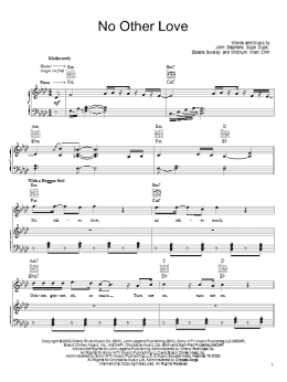 page one of No Other Love (Piano, Vocal & Guitar Chords (Right-Hand Melody))