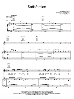 page one of Satisfaction (Piano, Vocal & Guitar Chords (Right-Hand Melody))