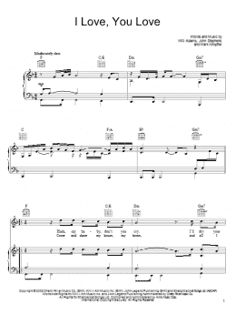 page one of I Love, You Love (Piano, Vocal & Guitar Chords (Right-Hand Melody))
