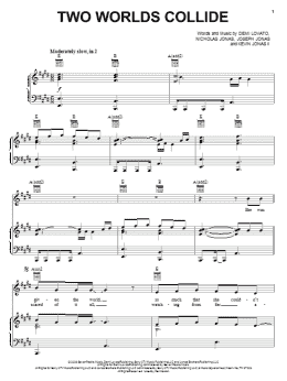 page one of Two Worlds Collide (Piano, Vocal & Guitar Chords (Right-Hand Melody))