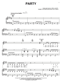page one of Party (Piano, Vocal & Guitar Chords (Right-Hand Melody))