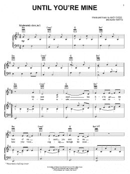 page one of Until You're Mine (Piano, Vocal & Guitar Chords (Right-Hand Melody))