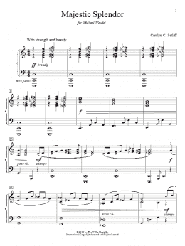 page one of Majestic Splendor (Educational Piano)