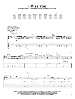 page one of I Miss You (Easy Guitar Tab)