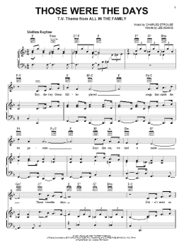 page one of Those Were The Days (Piano, Vocal & Guitar Chords (Right-Hand Melody))
