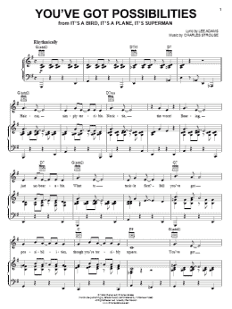 page one of You've Got Possibilities (Piano, Vocal & Guitar Chords (Right-Hand Melody))