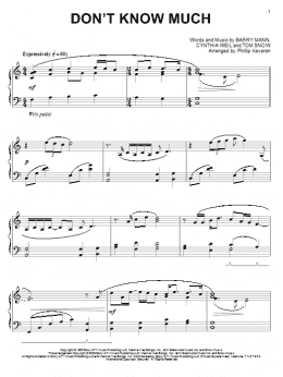page one of Don't Know Much (arr. Phillip Keveren) (Piano Solo)