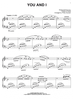 page one of You And I (arr. Phillip Keveren) (Piano Solo)