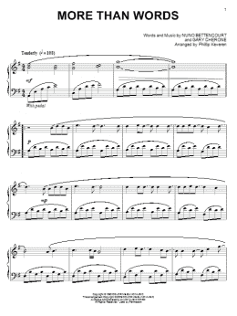 page one of More Than Words (arr. Phillip Keveren) (Piano Solo)
