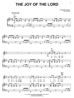 page one of The Joy Of The Lord (Piano, Vocal & Guitar Chords (Right-Hand Melody))