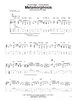 page one of Metamorphosis (Guitar Tab)