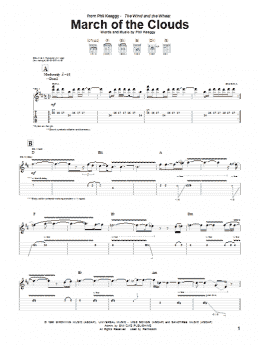 page one of March Of The Clouds (Guitar Tab)