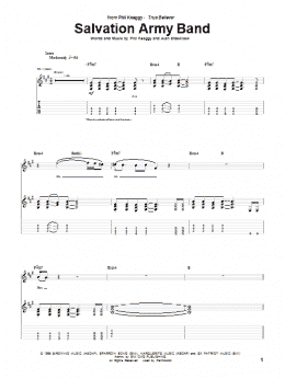 page one of Salvation Army Band (Guitar Tab)