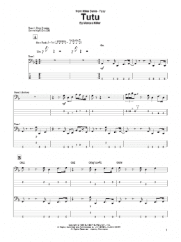 page one of Tutu (Bass Guitar Tab)