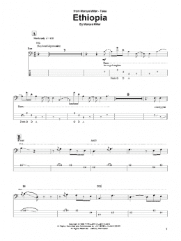 page one of Ethiopia (Bass Guitar Tab)