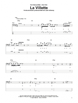page one of La Villette (Bass Guitar Tab)