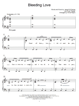 page one of Bleeding Love (Educational Piano)