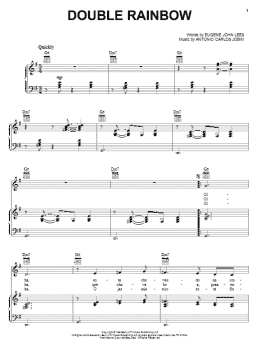 page one of Double Rainbow (Piano, Vocal & Guitar Chords (Right-Hand Melody))