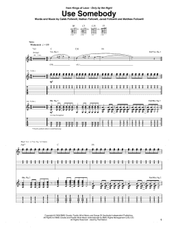 page one of Use Somebody (Guitar Tab)