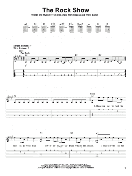 page one of The Rock Show (Easy Guitar Tab)