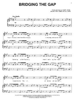 page one of Bridging The Gap (Piano, Vocal & Guitar Chords (Right-Hand Melody))