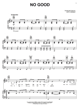 page one of No Good (Piano, Vocal & Guitar Chords (Right-Hand Melody))