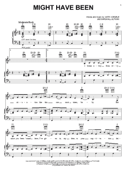 page one of Might Have Been (Piano, Vocal & Guitar Chords (Right-Hand Melody))