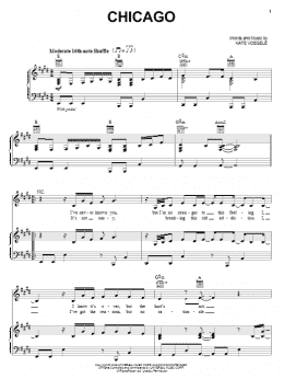 page one of Chicago (Piano, Vocal & Guitar Chords (Right-Hand Melody))