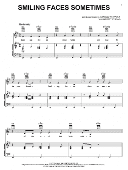 page one of Smiling Faces Sometimes (Piano, Vocal & Guitar Chords (Right-Hand Melody))