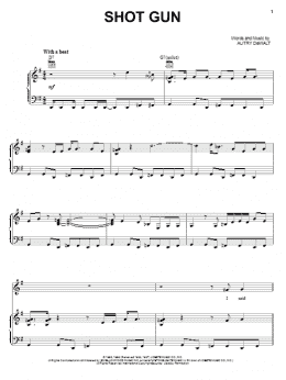 page one of Shot Gun (Piano, Vocal & Guitar Chords (Right-Hand Melody))