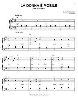 page one of La Donna e Mobile (Easy Piano)