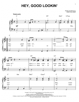 page one of Hey, Good Lookin' (Easy Piano)