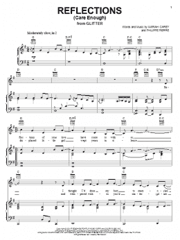 page one of Reflections (Care Enough) (Piano, Vocal & Guitar Chords (Right-Hand Melody))