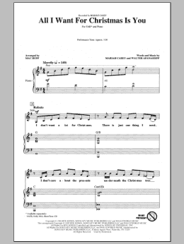 page one of All I Want For Christmas Is You (arr. Mac Huff) (SAB Choir)