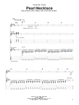 page one of Pearl Necklace (Guitar Tab)