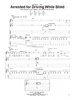 page one of Arrested For Driving While Blind (Guitar Tab)