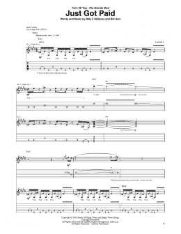 page one of Just Got Paid (Guitar Tab)