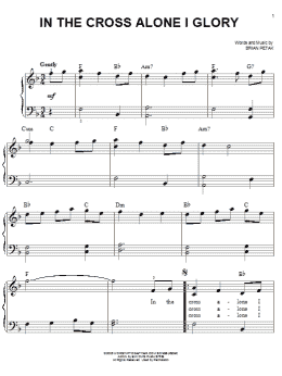 page one of In The Cross Alone I Glory (Easy Piano)