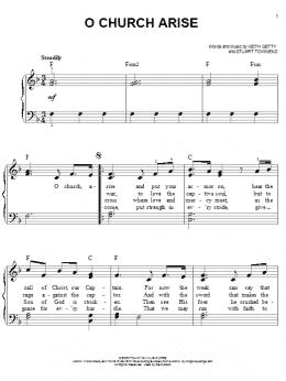 page one of O Church Arise (Easy Piano)