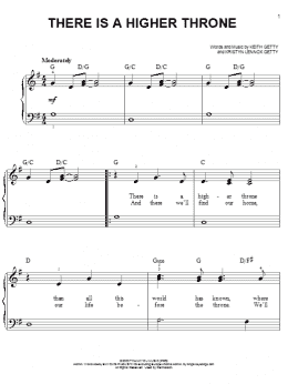 page one of There Is A Higher Throne (Easy Piano)